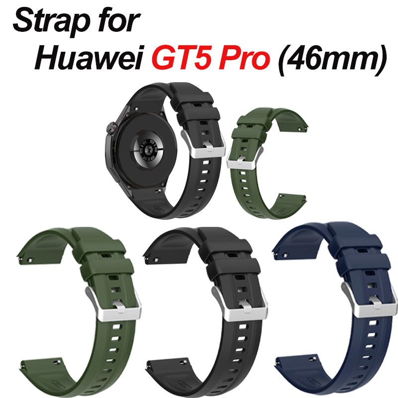 Dây đeo silicon cho Huawei Watch GT5 pro 46mm Vỏ bảo vệ màn hình TPU + Vòng đeo tay silicon cho Huaw