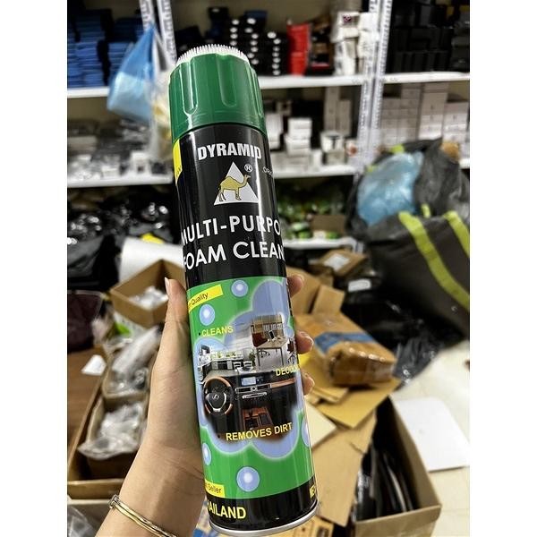 Chai xịt bọt vệ sinh đa năng nội thất, ghế da, trần nỉ ô tô DYRAMID / CAMEL/ Foam Cleaner/ Multi Pur