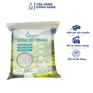  Bông tẩy trang Likado túi 600 miếng kích thước 6cmx5cm 