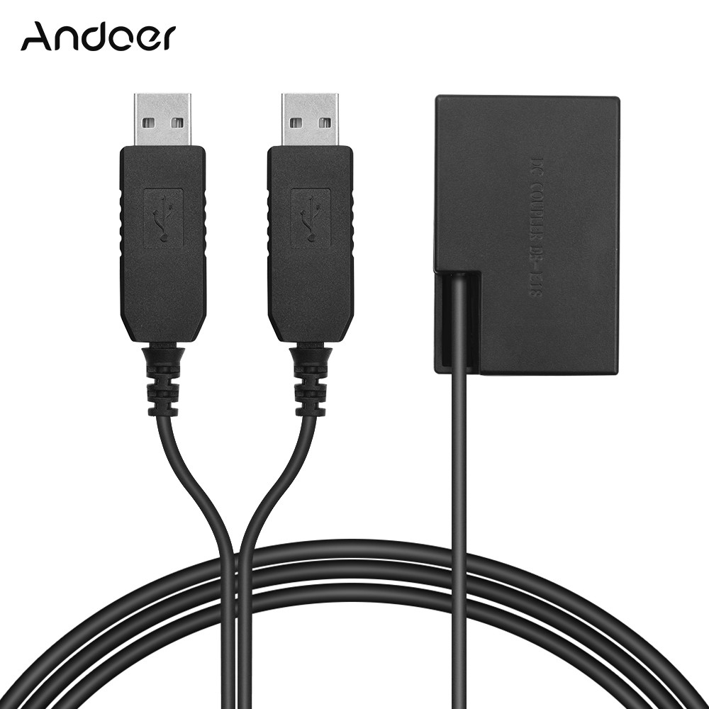 Andoer Power Adpater 200d 750d Bộ ghép pin giả Dr-e17 Pin 77d Dc Coupler 77d 200d 200 750 800d Dc To