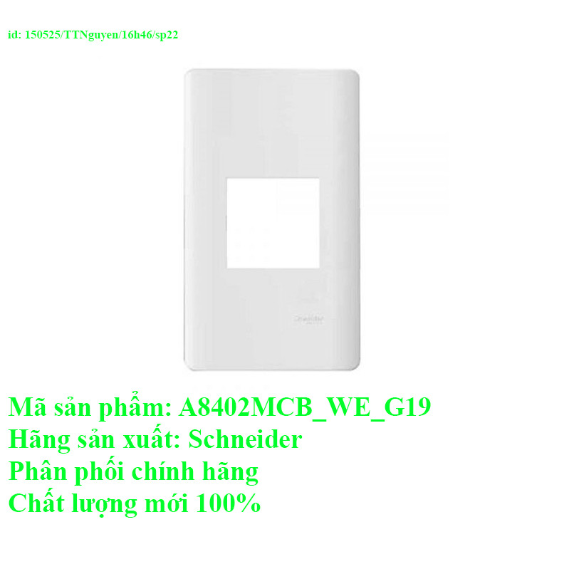 Mặt cho MCB 2P A8402MCB_WE_G19