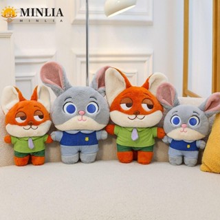 MINLIA Nick Wilde Plushie Doll, Thỏ PP Cotton Judy Doll Đồ Chơi Sang Trọng, Bộ Sưu Tập Mô Hình Vui Vẻ Bộ Sưu Tập Mềm Nick Judy Đồ Chơi Thú Nhồi Bông Trẻ Em Bé Gái Bé Trai