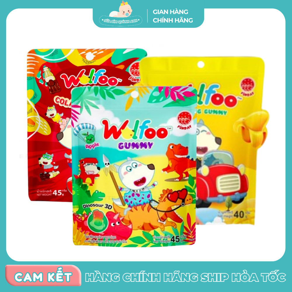 Kẹo dẻo Wolfoo các vị, trứng socola Wolfoo ngon dẻo cho bé - SBQA