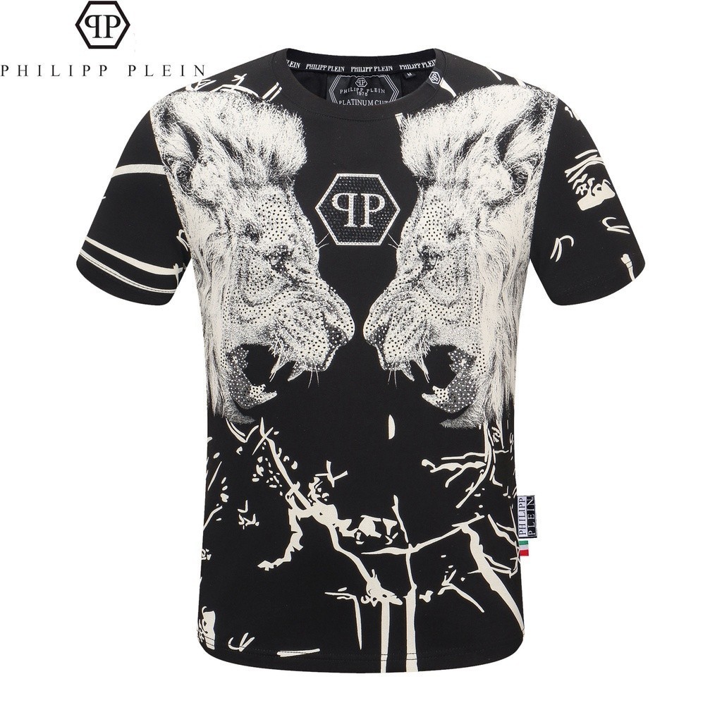 (Sản xuất tại Quảng Châu, Trung Quốc) Chất lượng cao Phong Cách Mới PHILIPP PLEIN Philip Tay Ngắn Ch