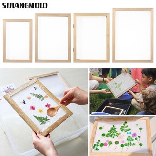 SIJIANGMOLD Khung khuôn làm giấy bằng gỗ tự làm nhiều kích thước