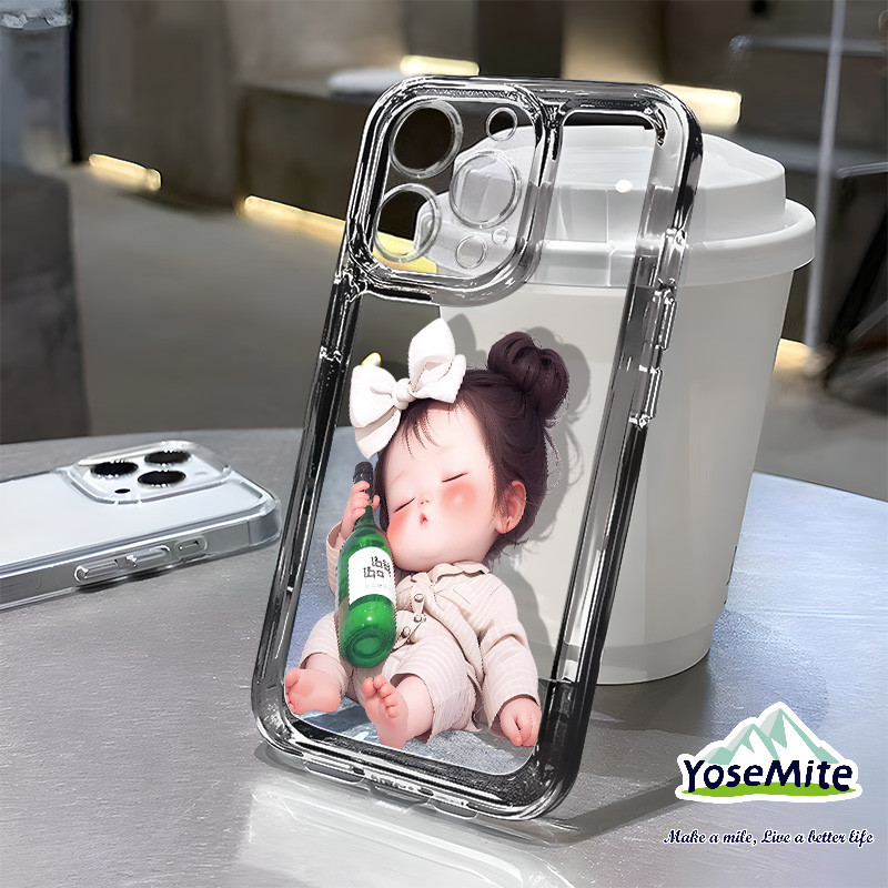 Ốp Lưng Say cô gái iPhone 16 Pro Max 15 11 14 13 12 Pro Max 8 7 Plus X XR XS 6 6S Se 2020 TPU Mềm Trong Suốt Vỏ Điện Thoại
