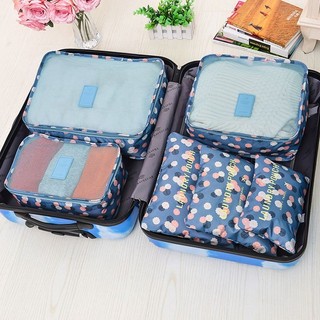 Set 6 túi đựng đồ du lịch, tiện lợi, tối ưu không gian vali màu sắc siêu xinh