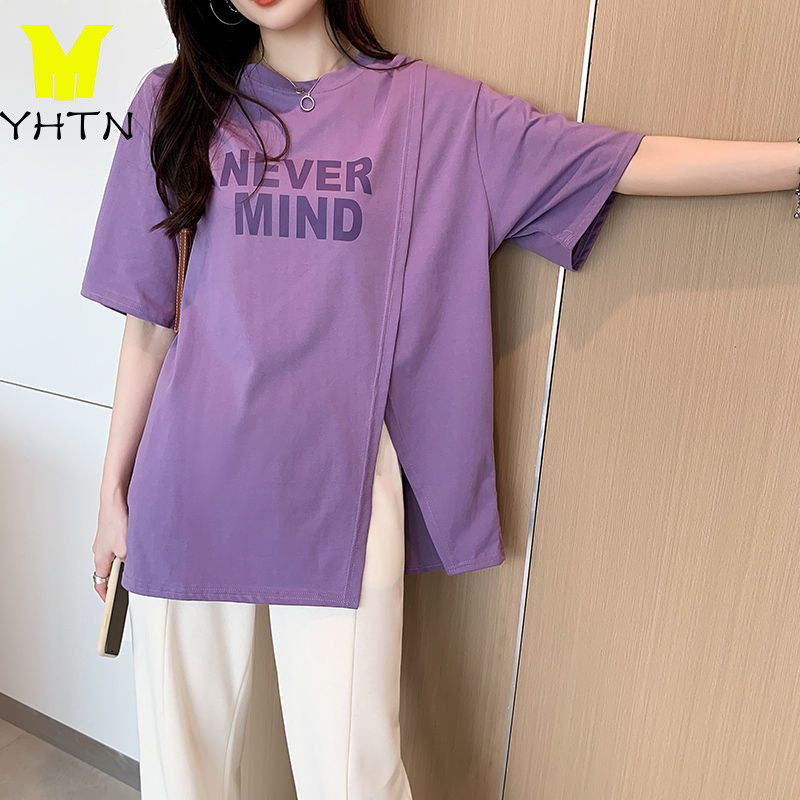 YHTN áo bầu Thời trang xinh áo bầu mùa hè bigsize dễ thương áo bầu xinh