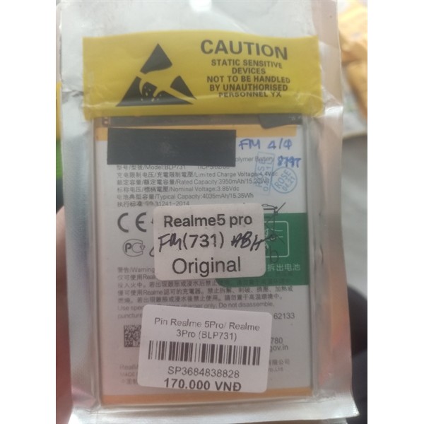 PIN OPPO BLP731 - Realme 5 Pro/Realme Q