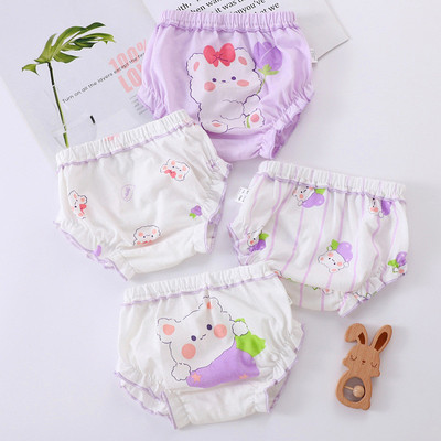 Adabaobao® ᵛⁿBé Gái Quần Lót Bé Gái Quần Lót Lót Budak Perempuan Cotton Dễ Thương Ruy Băng Thoáng Khí Quần