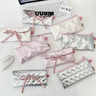 Túi Đựng Bút UUMIR, Túi Đựng Bút Dung Tích Lớn, In Nơ Đa Năng Da PU Học Sinh Bút Chì Bé Gái Quà Tặng