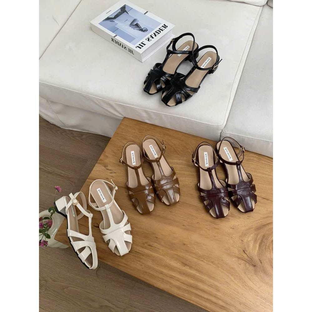 (FORM TO LÙI 1 SIZE) Dép Sandal bịt mũi đế cao 3cm êm mềm dễ đi hàng QCCC fullbox  SD70 ANN_Official