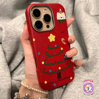  Dành Cho iPhone 16promax Ốp Lưng Điện Thoại 16 16pro 16plus 15pro 15promax Cây Giáng Sinh Gấu Năm Mới 13 Da 14 Khung Kim Loại 12 11 8plus Nam Và Nữ XSmax 11pro SP 