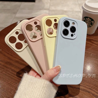 Ốp Điện Thoại Bảo Vệ Ống Kính Chính Xác Silicon Lỏng Cho iPhone 16 Pro Max 16 Plus 15 Pro Max 14 13 12 11 Pro Max Vỏ Chống Sốc