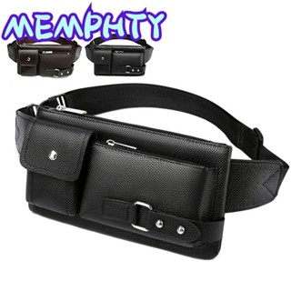 MEMPHTY Túi Da Đeo Chéo Ngực / Thắt Lưng Sức Chứa Lớn Thời Trang Du Lịch Cho Nam