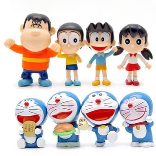   Có sẵn  Bộ 8 Mô Hình Doraemon Nobita Chaien Xuka Xeko Siêu Dễ Thương Cao 8cm Mô Hình Decor Trang Trí Bộ Sưu Tập 