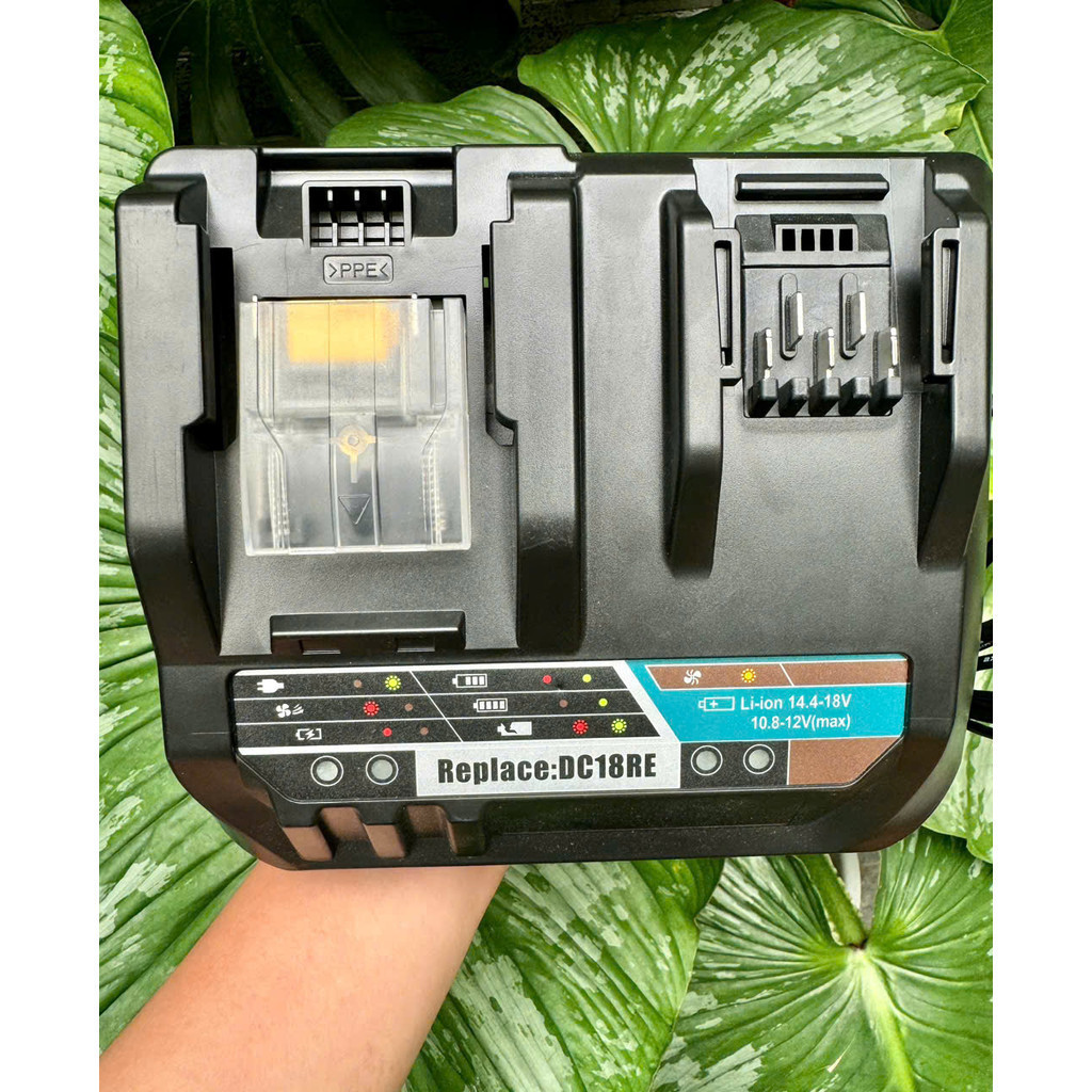 Sạc đôi Makita 12V max và 18V Replace DC18RE  dòng 5A.