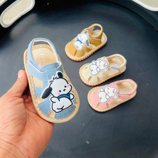  Dép tập đi cún con đáng yêu cho bé trai bé gái - sandal rọ cho bé đế mềm chống trơn trượt có tiếng kêu bip bip Cún187 