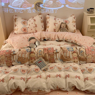 Bộ Chăn Ga Gối Đệm Bông rửa nước Lolita dễ thương phong cách công chúa Bộ chăn ga gối đệm Ga Gối Đệm ga gối đệm Ga Gối Đệm ga gối đệm Ga Gối Đệm ga gối đệm cho học sinh