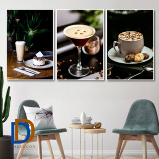 Trang trang trí quán cà phê, tranh trang trí quán trà, tranh canvas có khung