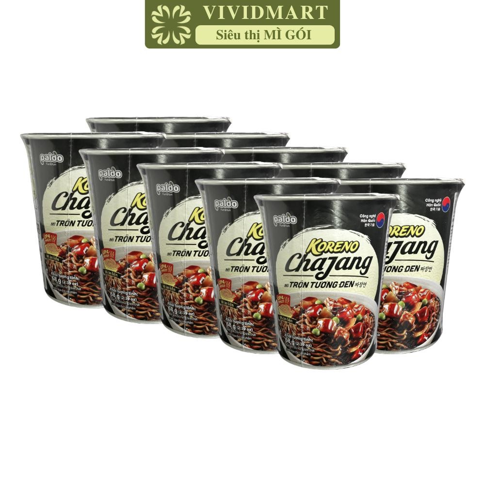 [SET10LY] - PALDO - Mì ly trộn Koreno Chajang tương đen, Mì trộn Koreno Chajang, Mì ly trộn Koreno C
