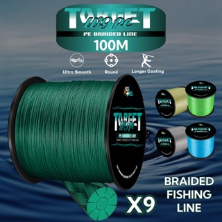  Ashconfish Dây câu bện 9 Sợi 100M 15-110LB Dây PE chắc chắn 