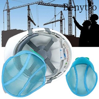 Tấm lót nắp bảo hiểm BENYTRO, Tấm lót mũ cứng có dây đeo mồ hôi màu xanh, Ống thông gió thoải mái hấp thụ mồ hôi có thể tháo rời Tấm làm mát dành cho người lớn