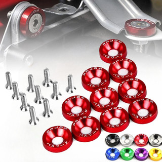 10 Chiếc JDM Ốp Lưng Máy Giặt Và Fender Vít M6 Kiểu Dáng Xe Biển Số Vít Fender Vòng Đệm Phụ Kiện Xe Hơi