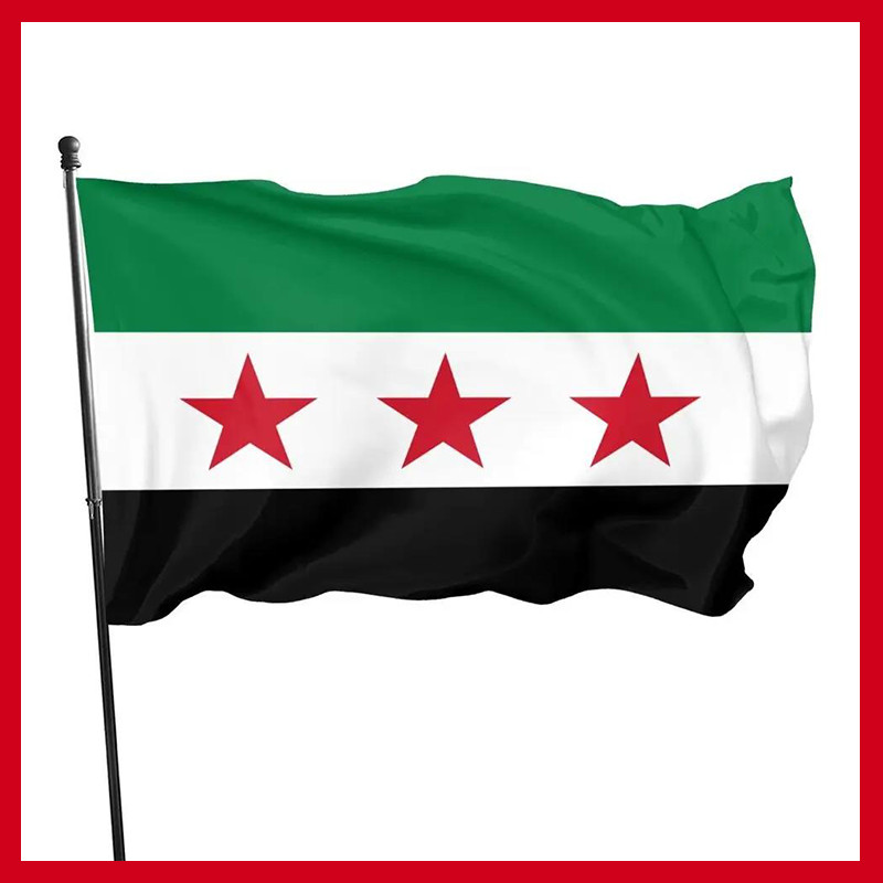 Syria Cờ-3x5 ft-Polyester syria cờ với hai kim loại grommets-phai kháng