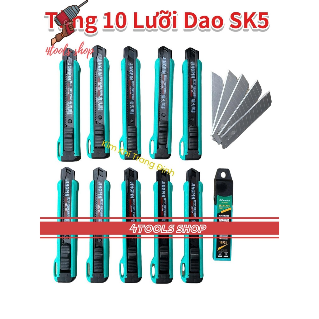 [Tặng 10 lưỡi dao SK5] Combo 10 dao dọc giấy A815 Gofuther làm bằng chất thép SK-5 siêu sắc bén