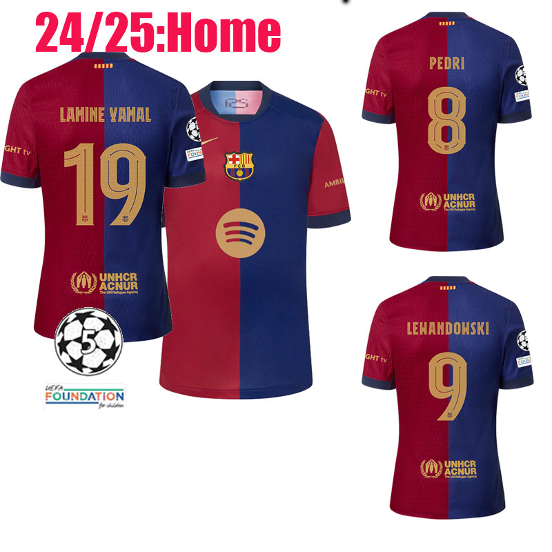 24 / 25 LAMINE YAMAL Jerseys 24 / 25 Áo thun bóng đá Barcelona GAVI PEDRI LEWANDOWSKI RAPHIHA KOUNDE