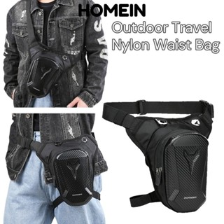  Túi du lịch HOMEIN Túi đeo thắt lưng xe máy nhẹ chống thấm nước Túi đeo vai màu đen nhiều túi Nylon dành cho nam 