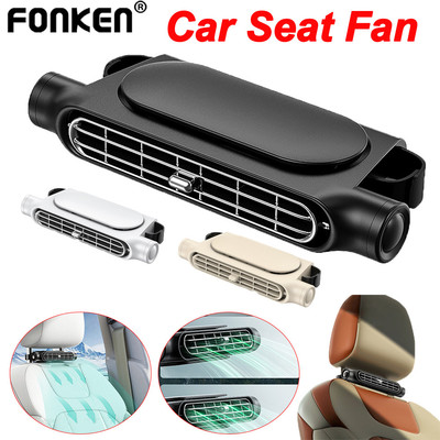 Quạt Ghế Ô Tô Di Động Fonken 3 Tốc Độ Có Thể Điều Chỉnh Tựa Đầu Ô Tô Làm Mát Quạt Không Khí Chạy Bằng USB Cho Ghế Trước Phía Sau Hành Khách