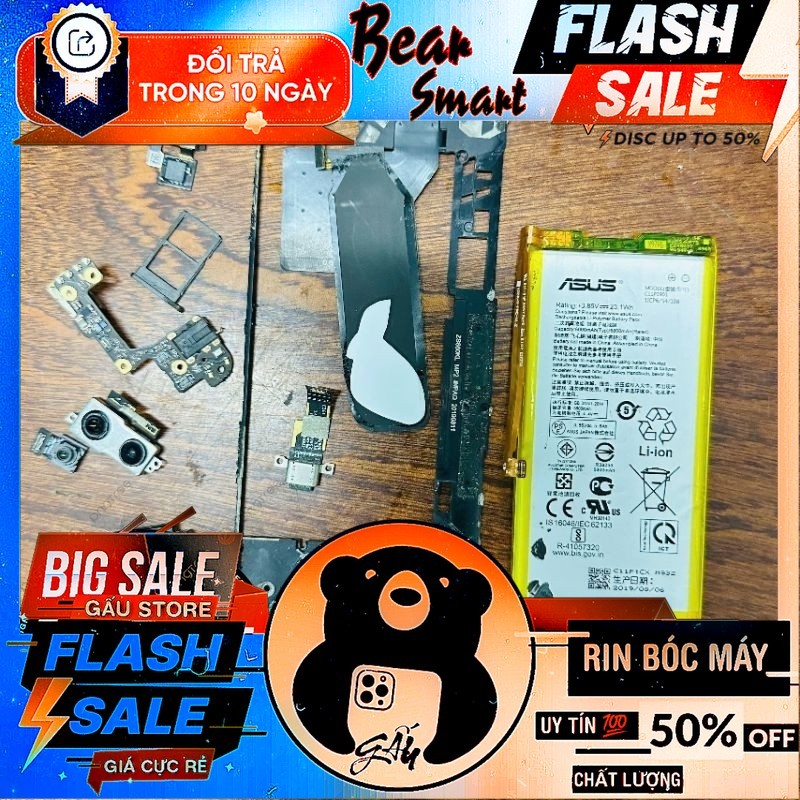 Asus ROG Phone 2 | Camera trước sau,cáp chân sạc,main phụ,loa ngoài,khay sim,vân tay,flash logo,nẹp 