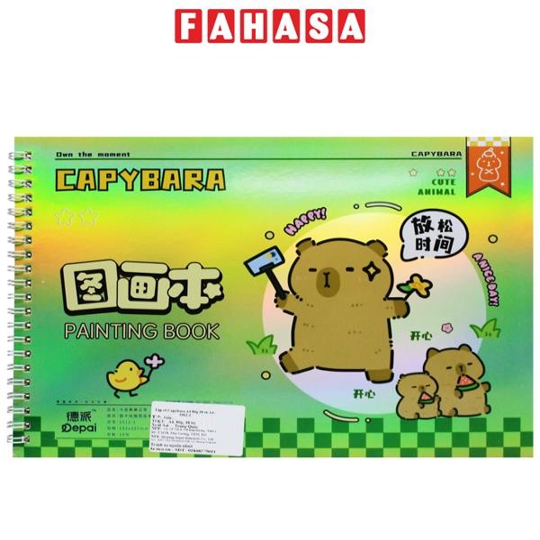 Tập Vẽ Lò Xo Capybara A4 - 80gsm - A4-2012-2 (38 Tờ) - Mẫu 2