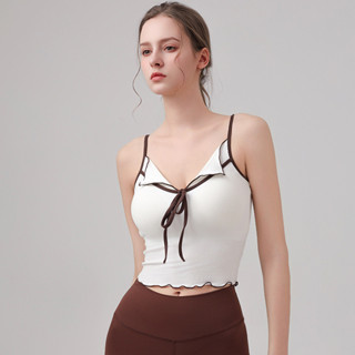 SHAMZU Áo Thể Thao Nữ Có Miếng Lót Ngực Chạy Bộ Tập Thể Dục Áo Ngực Sling Một Mảnh Quần Lót Tập Yoga