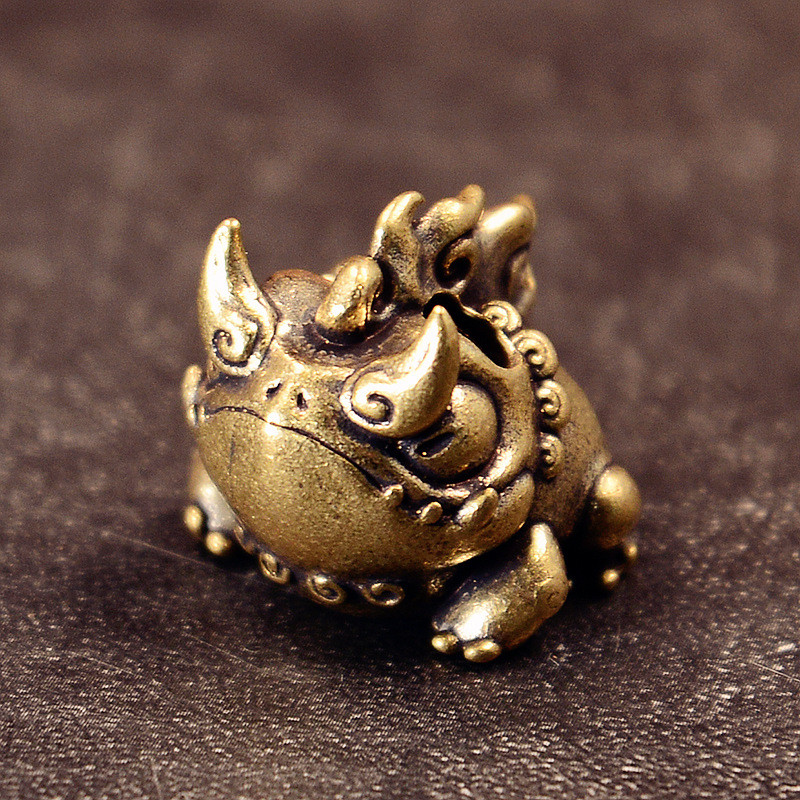 Bullfrog brass knife EDC necklace keychain DIY umbrella rope zipper accessory 2025 Yueying