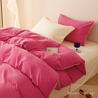Bộ 4 món vỏ chăn vỏ gối ga trải đệm cotton Bedding ra nệm hoặc may phủ đủ size màu pastel Hàn Quốc