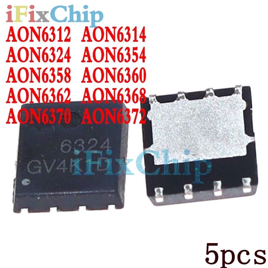 Bộ 5 Linh Kiện Điện Tử AON6312 AON6314 AON6324 AON6354 AON6358 AON6360 AON6362 AON6368 AON6370 AON63