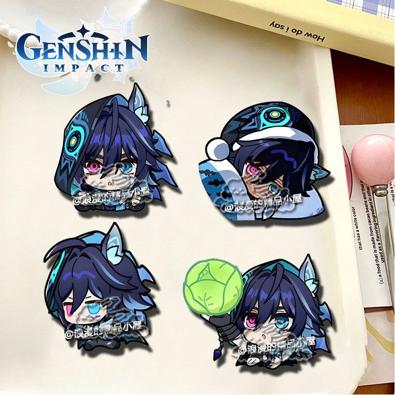 Genshin Impact Doujin Tự Chế Ororon Acrylic Trâm Ba Lô Mặt Dây Chuyền Trang Trí