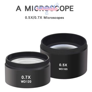 Kính lúp UNIOFF, Zoom Stereo WD165 0.5X WD120 0.7X Kính hiển vi Mục tiêu phụ trợ, Kính quang học chống dầu HD bền bỉ Mục tiêu Barlow