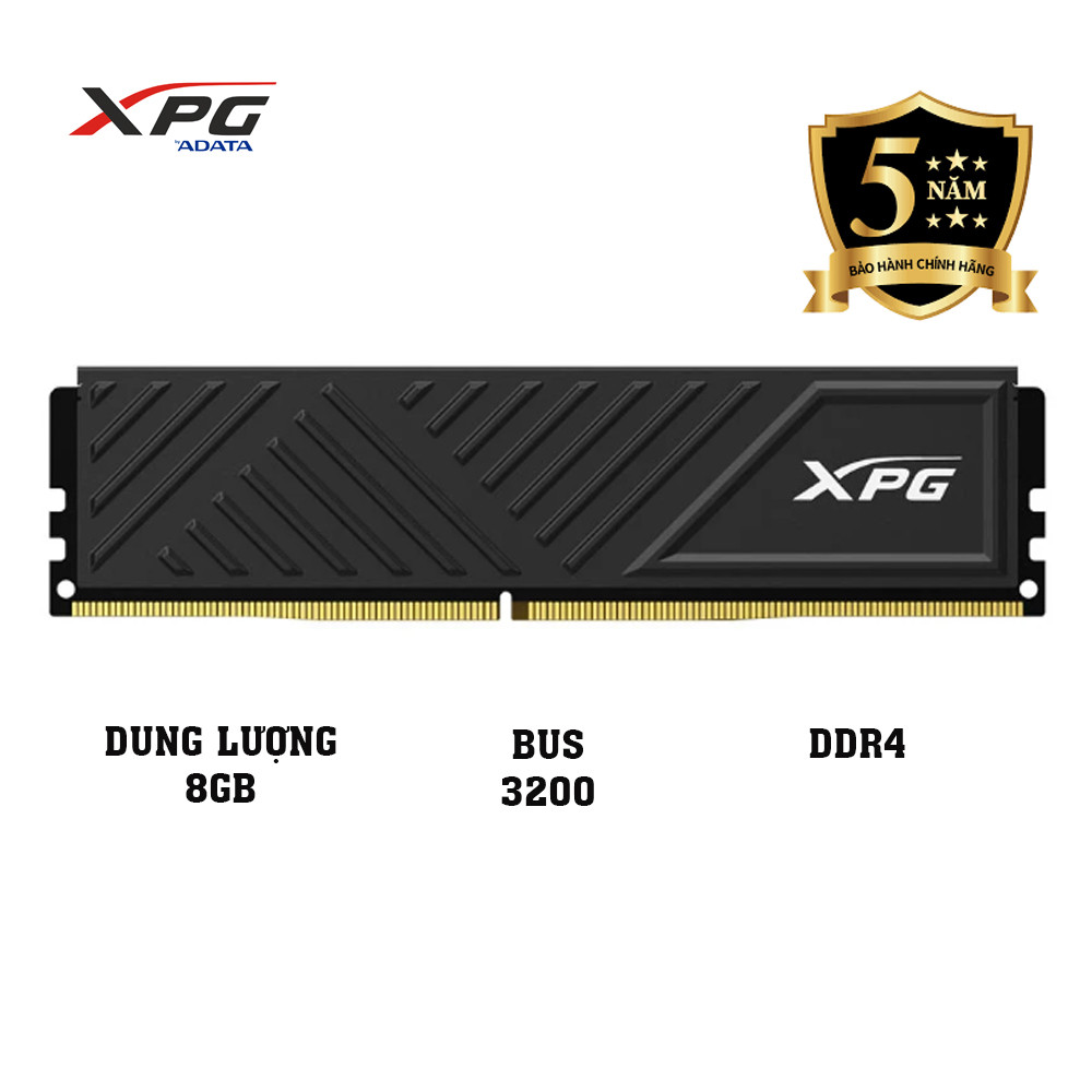 RAM desktop ADATA XPG D35 (1x8GB) DDR4 3200MHz (AX4U32008G16A-SBKD35) Hàng Chính Hãng, Bảo hành 5 nă