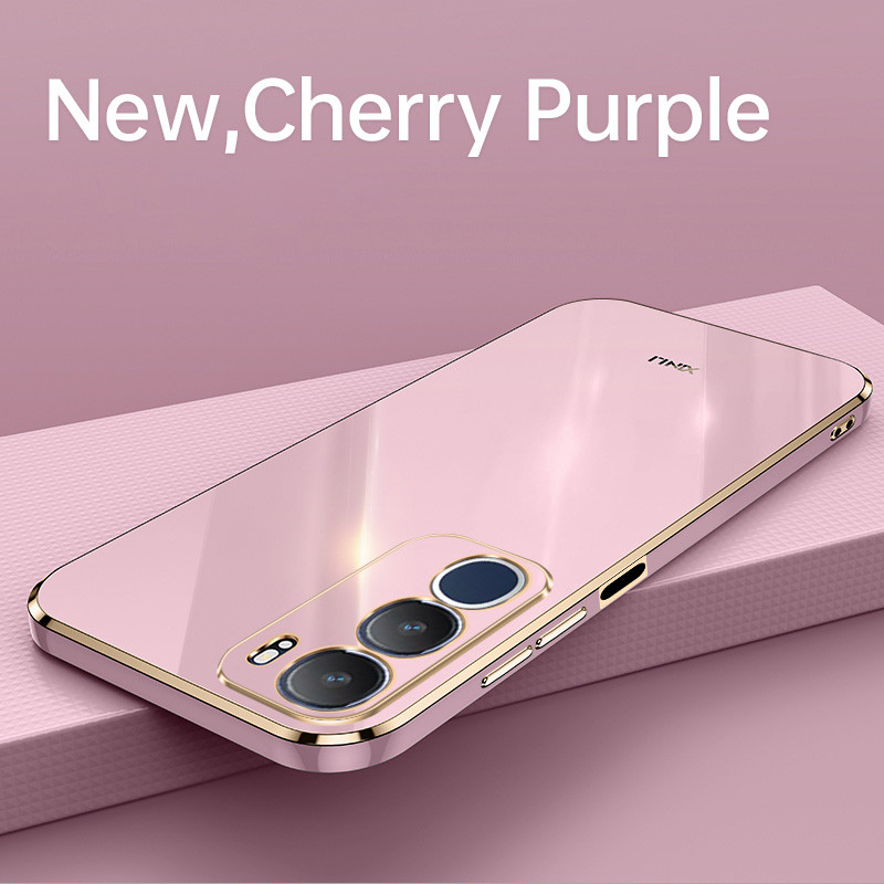 Dành Cho Vivo Y19S 4G Ốp Lưng Silicon Mềm Chống Sốc Ốp Lưng Mạ Điện Cho Vivo Y19S Y 19S 4G Vỏ Điện T