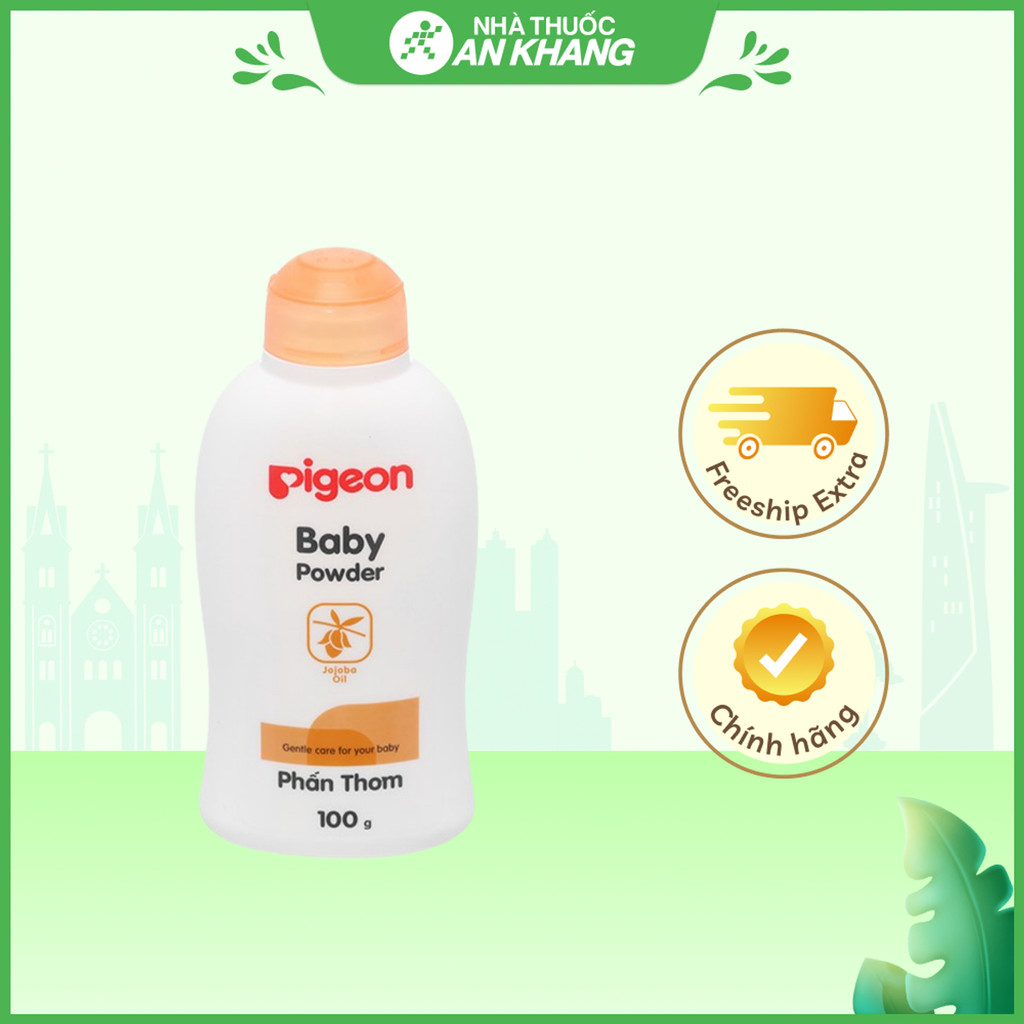 Phấn thơm Pigeon Baby Powder bảo vệ làn da bé khỏi ngứa và mẩn đỏ chai 100g