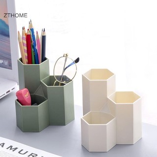 Zthome Đơn Giản Mờ Tổ Ong Bút Dung Tích Lớn Đa Năng Bàn Văn Phòng Phẩm Hộp Bảo Quản Phụ Kiện Văn Phòng HOT