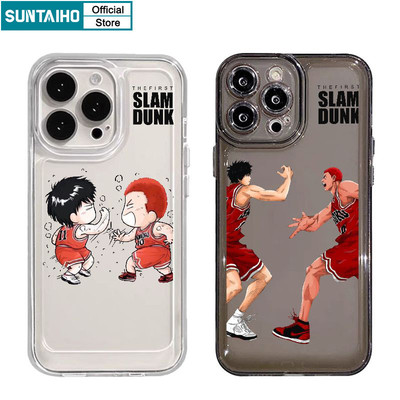 Suntaiho Ngộ nghĩnh Vỏ Độc Đáo Anime Slum Dunk Họa Tiết Ốp lưng Iphone 16 15 14 13 12 11 Pro Max IP 7 8 Plus Iphon X Xs XR Xs Max TPU Mềm Cao Cấp Chống Sốc Ốp Lưng