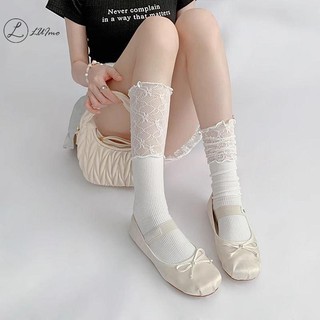 Luimo Thu Đông Jk Ren Ấm Áp Phong Cách Ba Lê Ngọt Ngào Xếp Chồng Tất * Bán Chạy