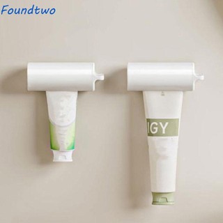 Dụng cụ ép kem đánh răng FOUNDTWO, Kẹp kem đánh răng trắng treo tường, Dụng cụ ép kem đánh răng tự dính chống thấm nước thực tế cho phòng tắm