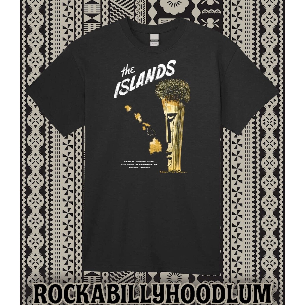 Retro Tiki Art Tee Áo Quần đảo Phoenix Az Polynesian Nhà hàng Bar