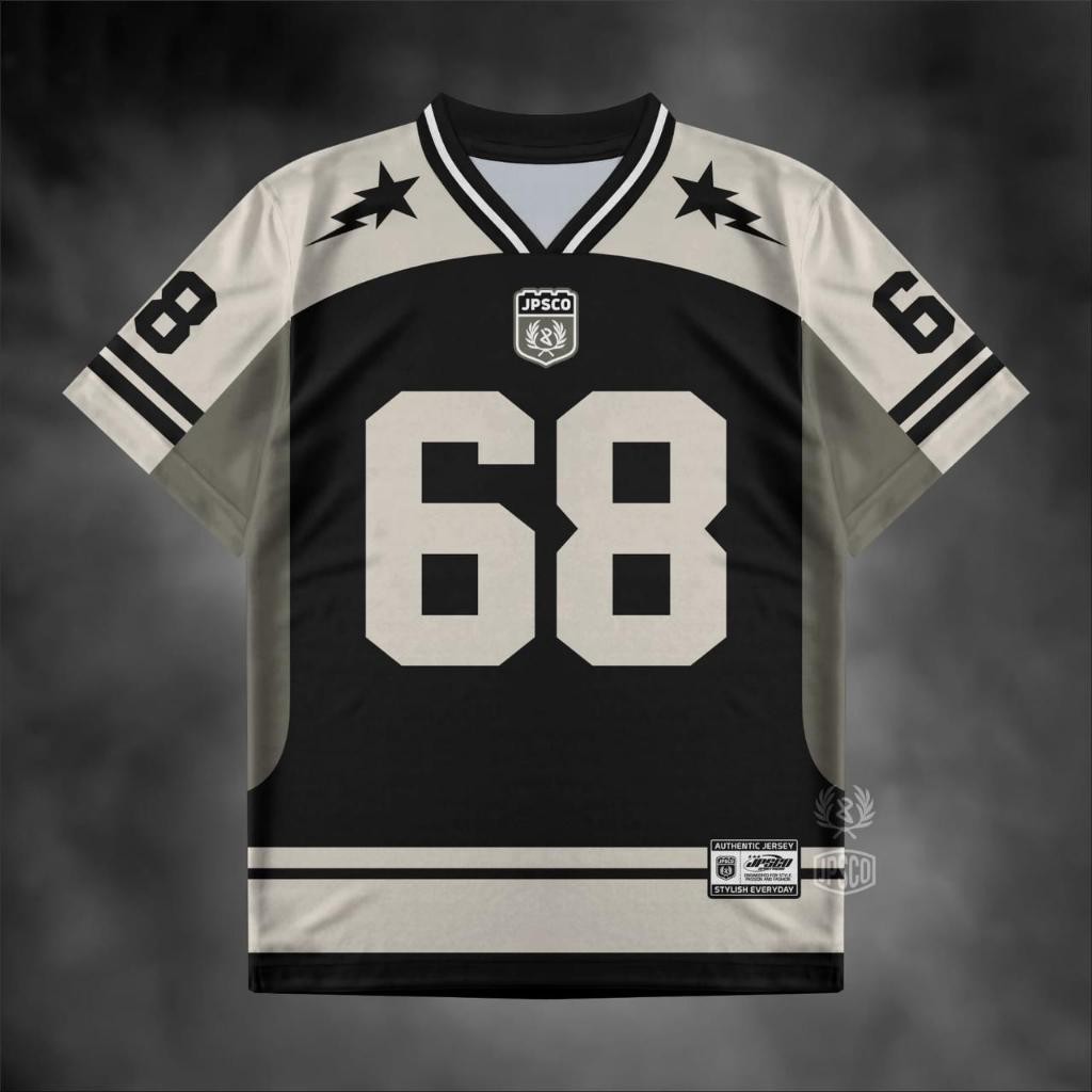 Jersey Dạo Phố Số 68 / Jersey Khúc Côn Cầu / Jersey Olahraga / Jersey Rugby / Vintage / NFL / Bola